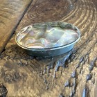 Vintage Mexican Alpaca Silver Abalone Shell Hinged Pill Trinket Box Mexico