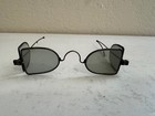 Antique American Spectacles   Eyeglasses Railway Double D Tinted Lenses W  Case