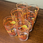 Warner Bros Looney Tunes Glasses Speedy Snaps Up The Cheese  Vtg Set Of Six 1974