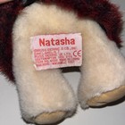 Russ Berrie  natasha  Plush Small Bear Stuffed Animal 7    Standing Faux Fur Coat