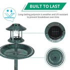 Freestanding Pedestal Bird Bath Feeder Outdoor Garden Yard Weather Resistant
