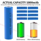 1 2 4 6 Pack 3 7 Volt 18650 Rechargeable Battery Li-ion Button Top 1800mah