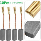 10pcs Carbon Motor Brushes 5x8x15mm Replacement Grinder Power Tool Parts - New