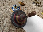 3 Vintage 1930s T Co Metal Litho Tin Toy Spinning Top-made In Usa