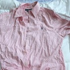 Ralph Lauren Slim Fit Men s Dress Shirt Xl Pink white Striped Collared