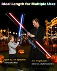2 Pack Rechargeable Lightsabers With Connector  Metal Hilt Light Sabers