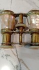 Marchand Paris Antique Mother Of Pearl Opera Glasses Brass Binoculars Pre-1930