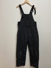 Speed Trail Bib Snow Pants Youth Sz Large Solid Black Winter Ski Adjustable L