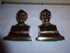 Vintage Antique Original  abraham Lincoln  7  Cast Metal Detailed Bust Book Ends