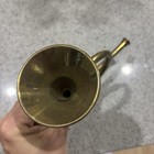 Vintage Brass French Horn Holiday Decor  Ornament Primitive Shelf Sitter