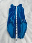 Gk Elite Turquoise Blue Velvet Gymnastics Leotard Child Sz Medium