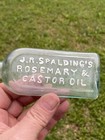 Scarce Antique J r  Spalding s Rosemary   Castor Oil Open Pontil Medicine Bottle