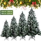 4 5 6 7ft Artificial Christmas Tree Snow Flocked Pine Cone W  Stand  removable 