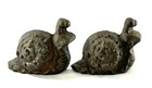 Vintage Cast Iron Snail Bookends Pair Rustic Desk Shelf Decor 3    Heavy