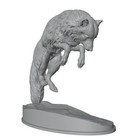 Gray Antarctic Fox 3d Printed Animal Figurine Uncolored Fantasy Collectible Mode