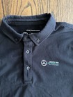 Mercedes Amg Petronas Motorsport F1 Polo Shirt Mens L Black Formula 1 Racing