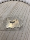 Enamel Metal Open Book   Pencil Lapel Pin Brooch Clutch Back Silver Red