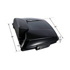 Tct-motorparts 5 5   Vivid Black Razor Luggage Pack Trunk W backrest Pad Fit    