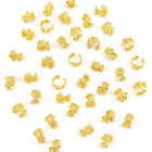 40pcs Vine Leaf Hair Braid Rings Dreadlock Loc Jewelry Women Girls Hair Accessor