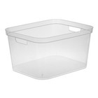 Sterilite 8 25x12 25x15 In Storage Bin W  Carry Through Handles  Clear  6 Pack 