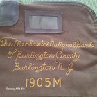 Vintage Mechanics National Bank  Burlington  Nj  Locking Zipper Money Bag W- Key