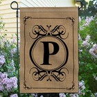 Anley Classic Monogram Letter P Garden Flag - Family Last Name Initial Yard Flag