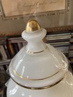 Antique French Apothecary Pharmacy Pot Jar In Opaline Glass