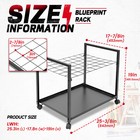Mobile Blueprint Storage Rack 48 Slot File Holder For Architectural  Map   Poste