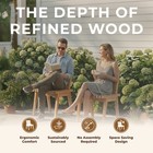 Melino 20 Inch 3-in-1 Convertible Acacia Wood Bench For Indoors And Outdoors