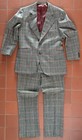 Vintage 70s Johnny Carson Mens 2pc Suit Wool Plaid Usa Detroit