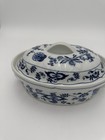 Vintage Blue Danube Onion Pattern Oval Covered Casserole