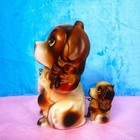 Set Of Vintage Big Eyed Ceramic Dog Figurines W  Chain  Made In Japan By Rossini