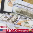 100 Pcs 100 Dollar Bills Replica Play Money Movie Fake Bank Games Kids Cash
