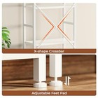  Triple Bookshelf  Bookcase With 11 Open Display Shelves  Wide 4 Tier White