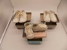 Vintage Leather Baby Shoes- 3 Pair-for Collecting crafts decor