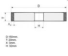 6 Inch 150x20mm  Hole 1 259   Type 1a1 Straight Diamond Wheel Grinding Carbide