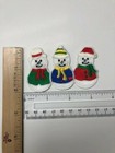 12 Pc lot Three Snowmen Iron-on Patch Embroidered Applique Frosty Winter Holiday