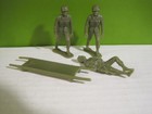 Marx Battleground Playset Us Medical Army Waxy 5 Plastic Toy Soldiers Stretcher