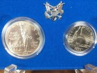 1986 Statue Of Liberty Silver Dollar Clad Half 2 Coin Set - Uncirculated 