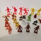 Vintage Cowboys   Indians Plastic Toy Figures  36  Lot Marx Timmee 1950-60s-70s
