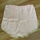 Vintage Sexy Lingerie 1930   s 40   s Pink Silky Pants Lace Lingerie Boudoir Shorts