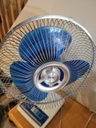 Vintage Lasko  12    Oscillating Fan Blue Blade 3-speed Type-12