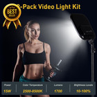 2 Pack Led Video Light Kit 15w Studio Lights 2500   8500k Adjustable Color Tempera