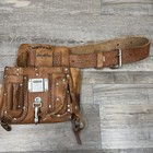Vintage Klein 11 Pocket Leather Tool Belt Pouch No  5167 