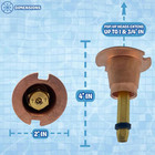  5 Pack  Brass Pop-up Flush Head Sprinkler With Quarter Spray Nozzle - With F   