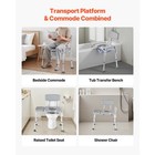 Uimoso 4-in-1 Bedside Commode Chair Raised Toilet Seat 500 Lbs Adjustable Height