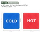  20 Pcs Hot Cold Water Sticker Label  Sticker Sign Acrylic Great For Faucets 
