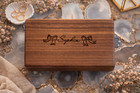 Personalized  Engraving Walnut Wood Jewelry Box Custom Name Gift  Anniversary 