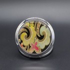 Foiled Decorated Silvertoned Double Mirrored Compact New