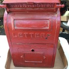 Rare 1922 Letters  Mail Box Antique Mail Brass Or Bronze Post Office Stamps